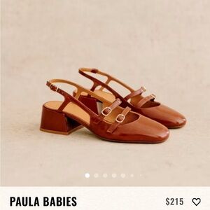Sézane Paula Babies Double Strap Mary Janes in polished camel